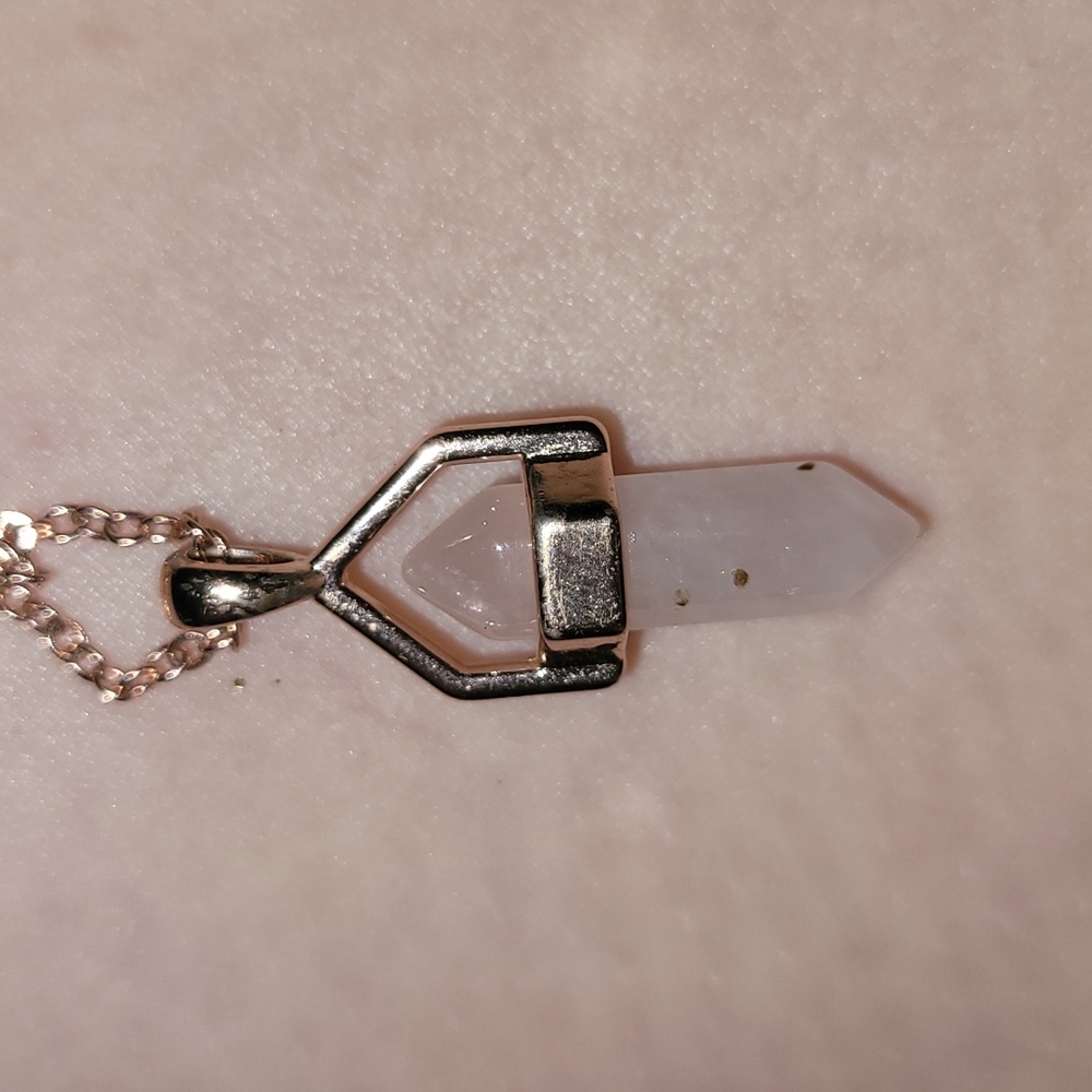 Cute crystal necklace with heart necklace